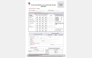 Dossier d'inscription passage de grade du 22 décembre 2024